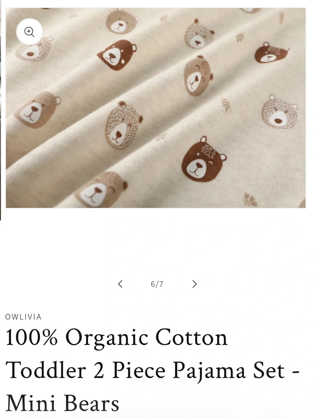 Owlivia Mini Bears Pajama Set